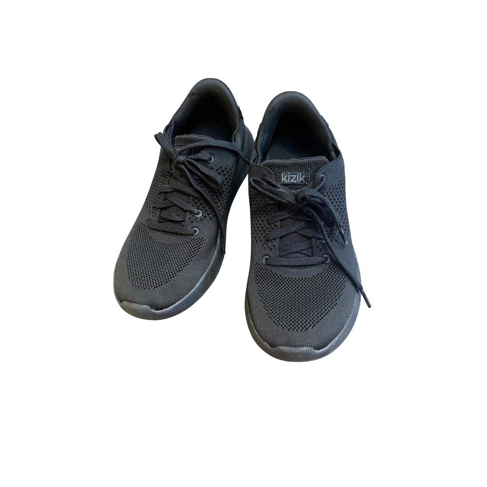 Kizik Lima Black Knit Hands Free Slip On Sneakers Mens 8.5 Womens 10 Walking